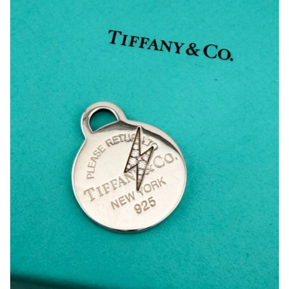 RARE Return to Tiffany Diamond Lightning Bolt Charm - David Bowie Vibes